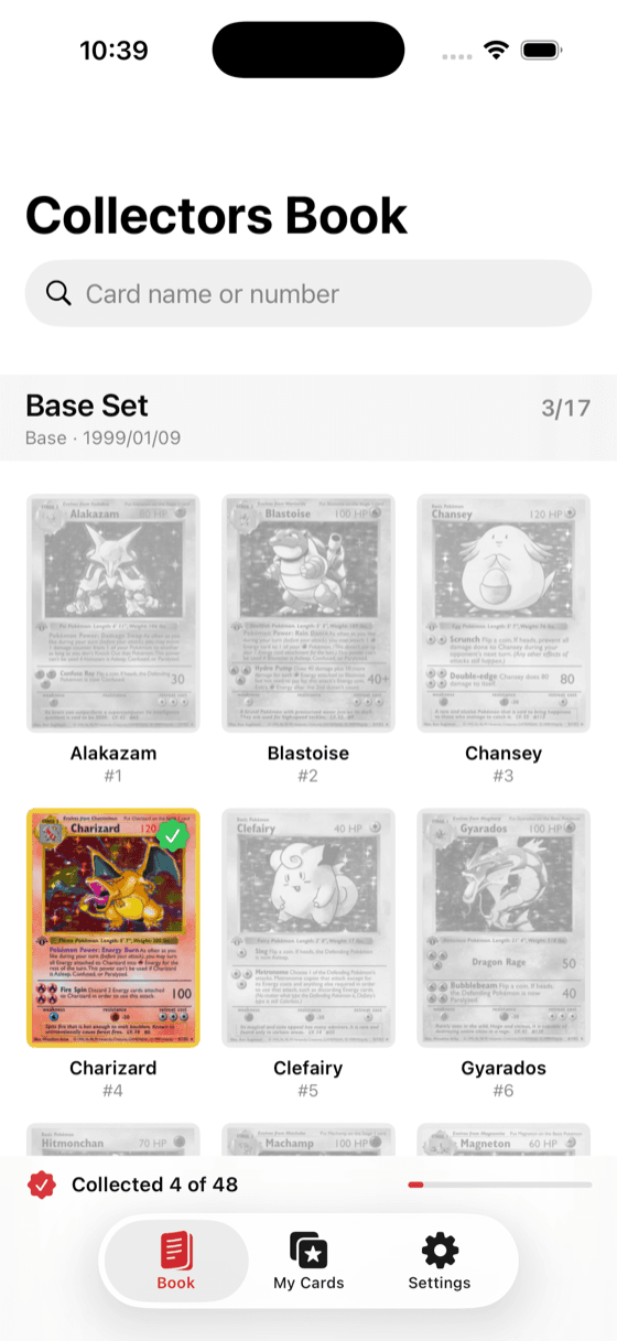 Collectors Book — your set fills in from grey to full color as you collect